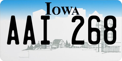 IA license plate AAI268