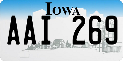 IA license plate AAI269