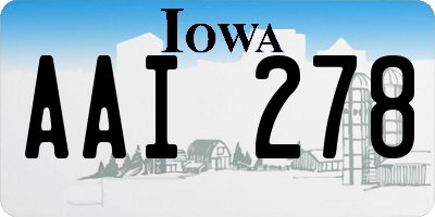 IA license plate AAI278