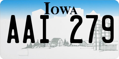 IA license plate AAI279