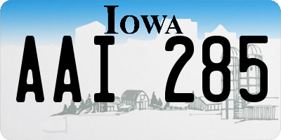 IA license plate AAI285