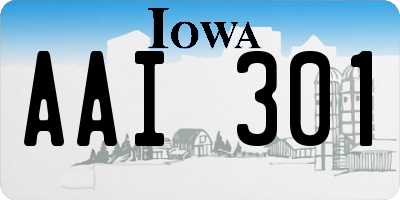 IA license plate AAI301