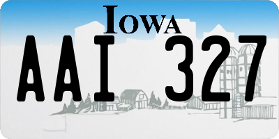 IA license plate AAI327