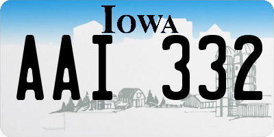 IA license plate AAI332