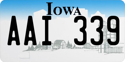 IA license plate AAI339
