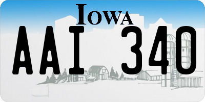 IA license plate AAI340