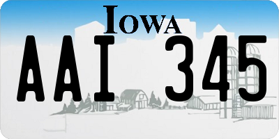 IA license plate AAI345