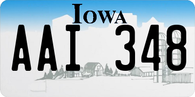 IA license plate AAI348