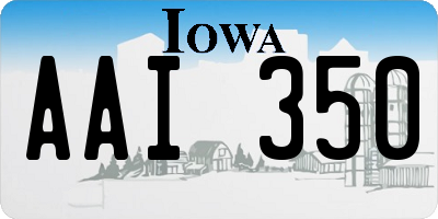 IA license plate AAI350