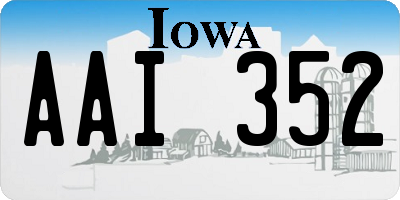 IA license plate AAI352