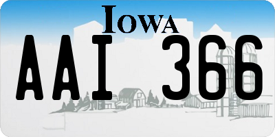 IA license plate AAI366