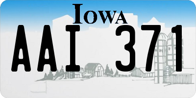 IA license plate AAI371