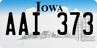 IA license plate AAI373