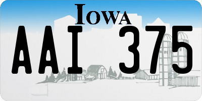 IA license plate AAI375