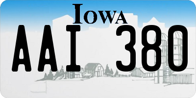 IA license plate AAI380