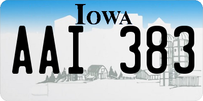 IA license plate AAI383