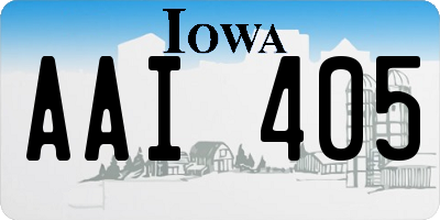 IA license plate AAI405