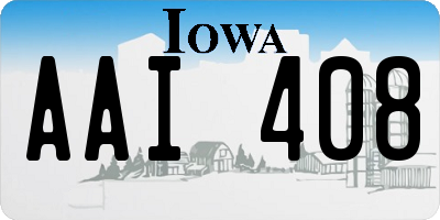 IA license plate AAI408