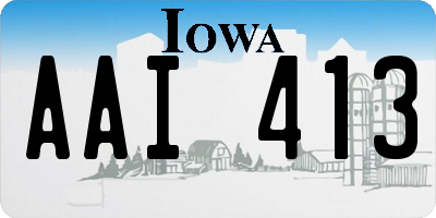 IA license plate AAI413