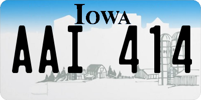 IA license plate AAI414