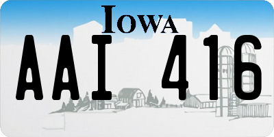 IA license plate AAI416