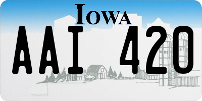 IA license plate AAI420