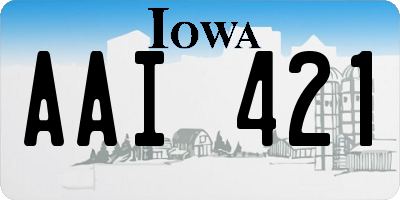 IA license plate AAI421