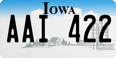 IA license plate AAI422