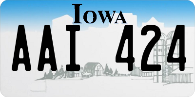 IA license plate AAI424