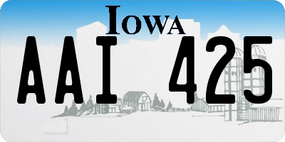 IA license plate AAI425