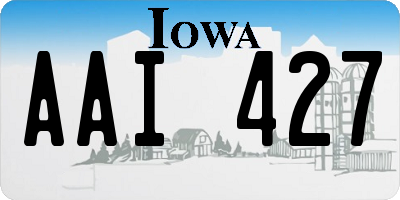 IA license plate AAI427