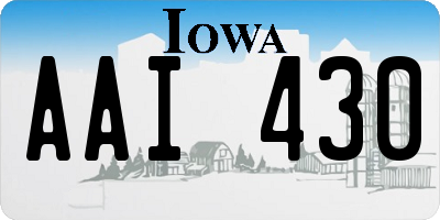 IA license plate AAI430