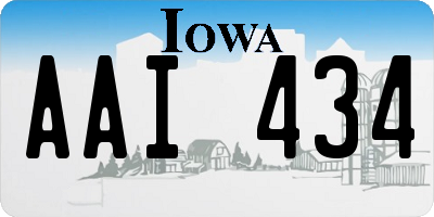 IA license plate AAI434