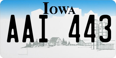 IA license plate AAI443