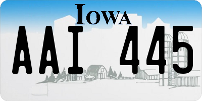 IA license plate AAI445