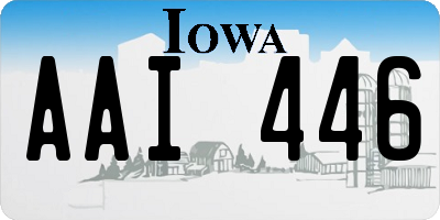 IA license plate AAI446