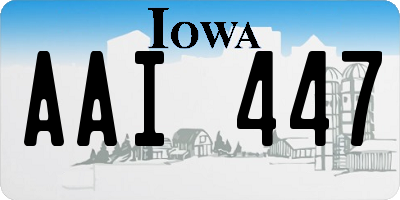 IA license plate AAI447