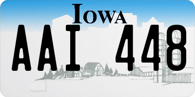 IA license plate AAI448