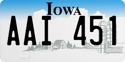 IA license plate AAI451