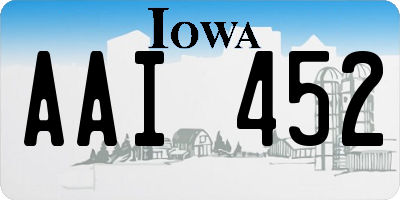 IA license plate AAI452