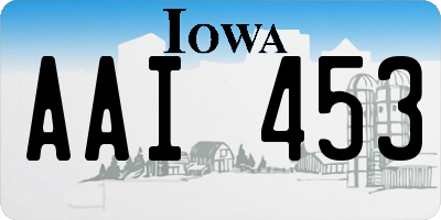 IA license plate AAI453