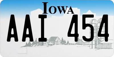 IA license plate AAI454