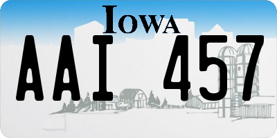 IA license plate AAI457