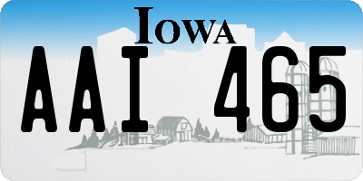 IA license plate AAI465