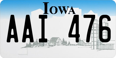 IA license plate AAI476