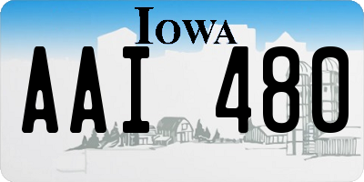 IA license plate AAI480