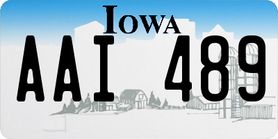 IA license plate AAI489