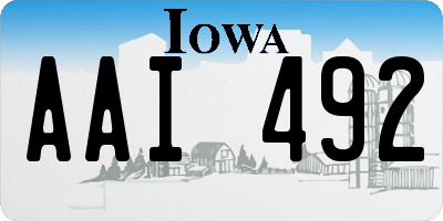 IA license plate AAI492