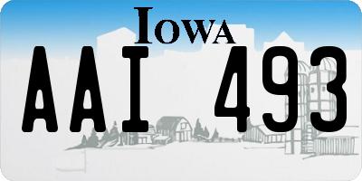 IA license plate AAI493