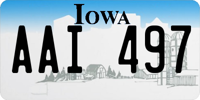 IA license plate AAI497